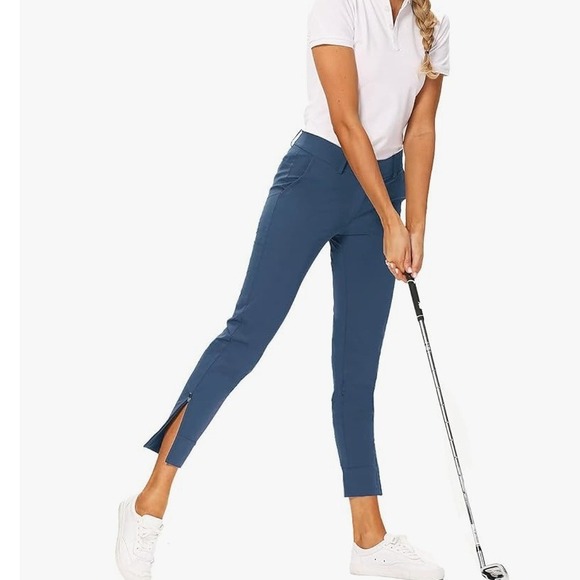 Hiverlay‎ Blue Womens Golf Pants Zip Ankles Size Medium UPF 50+ - Picture 1 of 11
